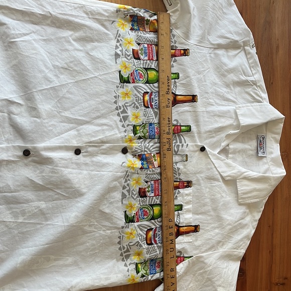 Pacific Legend Beer themed Hawaiian Shirt sz small - Picture 7 of 12